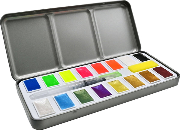 Mini Neon Watercolor Paint Set 