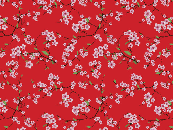Cherry Blossom, Sakura Flower Wrapping Paper by Rocketpine