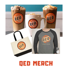 QED Merch! T-shirts, Glasses, Mugs, & More!