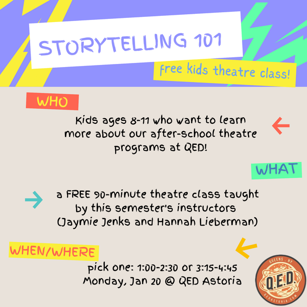 Storytelling 101 Theatre Class