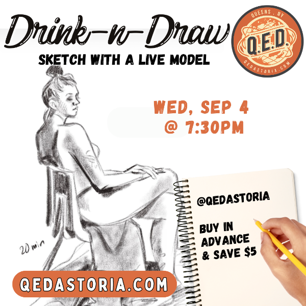 Drink & Draw with a Live Model!