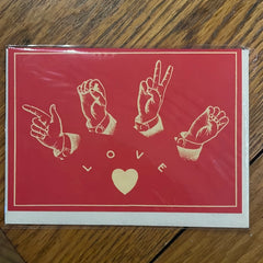 Sign Language Love Single Greeting Card