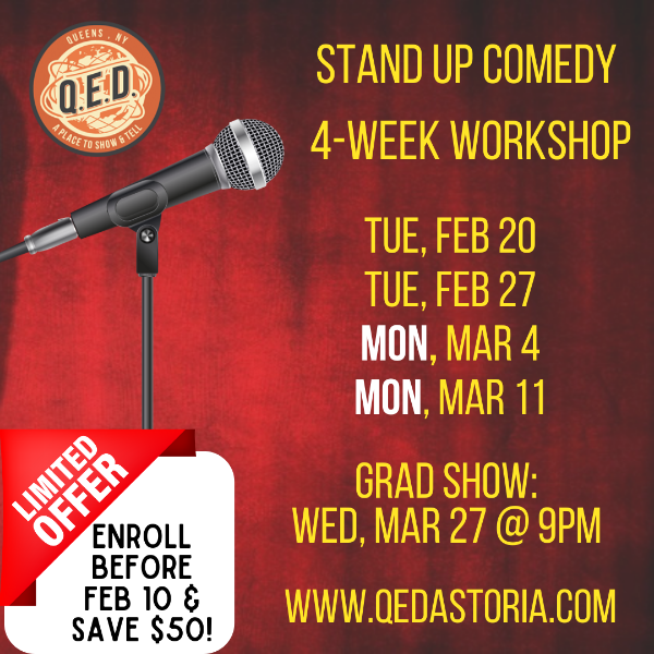 4-Week Stand Up Comedy Workshop - FEB 20 - MAR 11