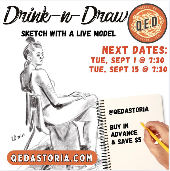 Drink + Draw with a Live Model