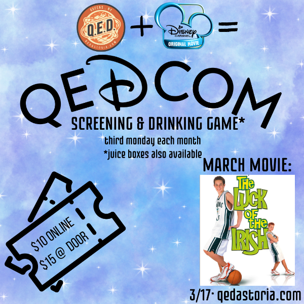 Q-E-DCOM! Screening & Drinking Game