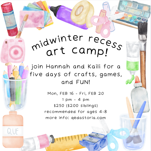 Mid-Winter Recess Art Camp!
