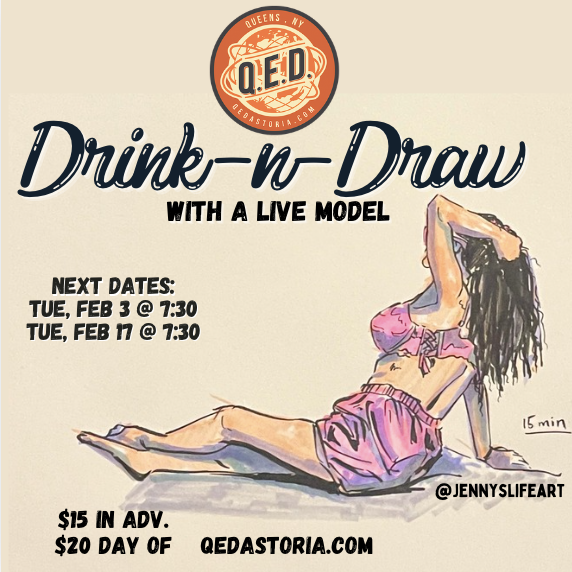 Drink + Draw with a Live Model