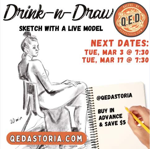 Drink + Draw with a Live Model