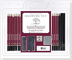 Studio Series 25-Piece Sketch & Drawing Pencil Set (Artist's Pencil & Charcoal Set)