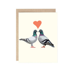 Love Birds Pigeon Valentine's Day Card
