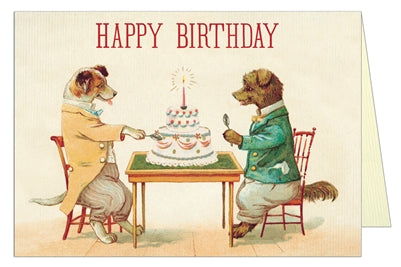 Happy Birthday Dogs & Cake Greeting Card