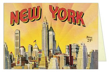 New York Skyline Single Greeting Card