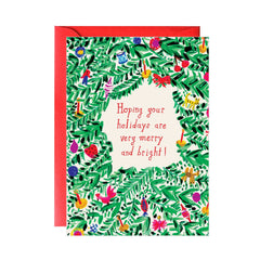 Merry & Bright Holiday Greeting Card (Single)