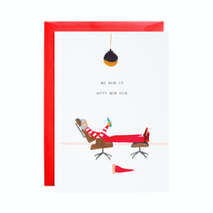 We Made It Mr. Claus Holiday Greeting Card (Single)